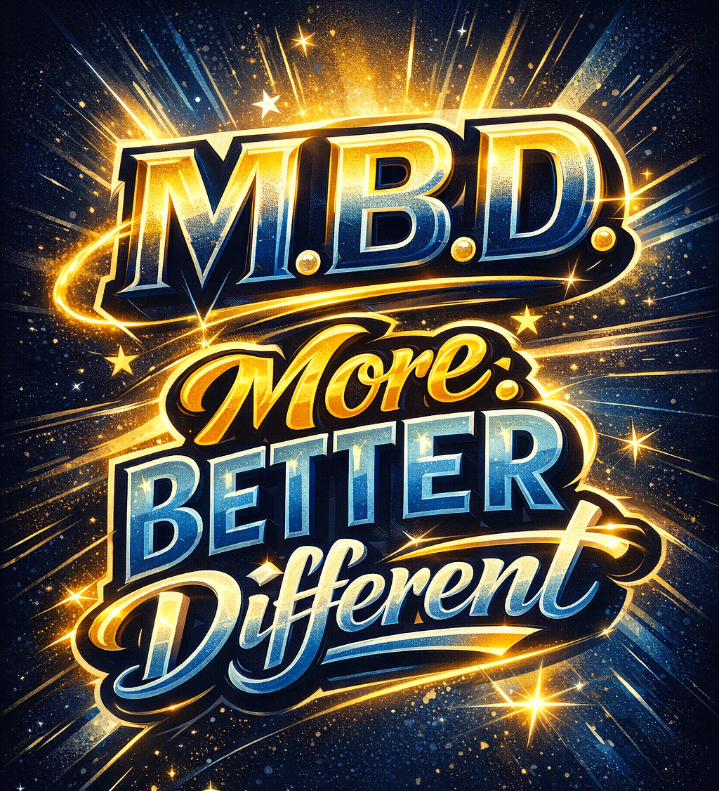 M. B. D — More. Better. Different.